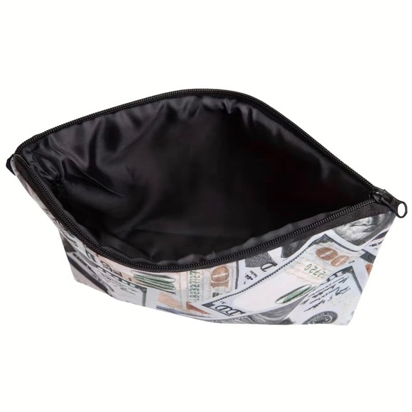 Womens NEW Green Money Print Cosmetic Bag/Tarot Clutch/Mini Purse, OS - Picture 4 of 8